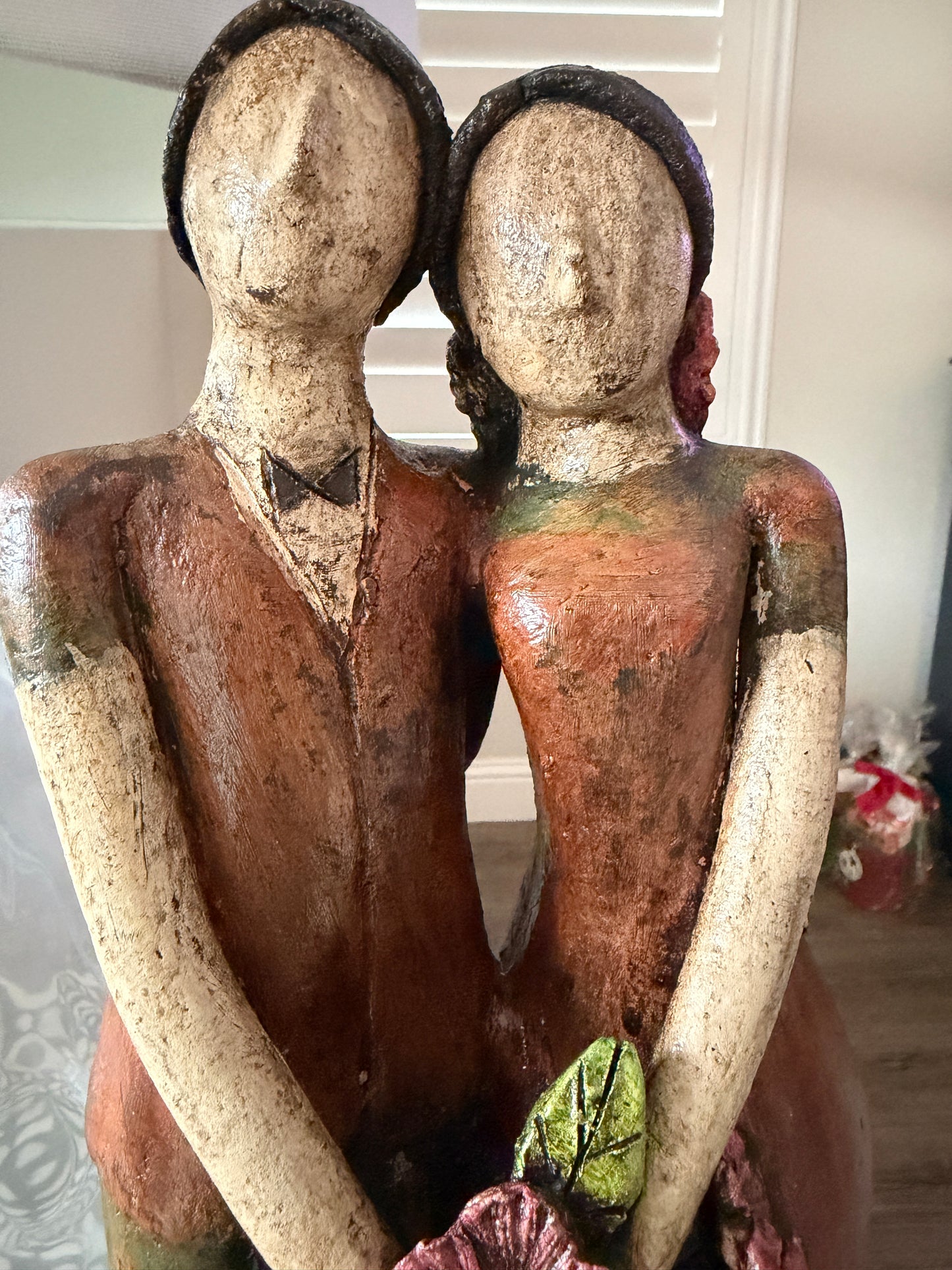 Handmade Mexican Couple Figurine – Artisan Folk Art Sculpture From Guadalajara