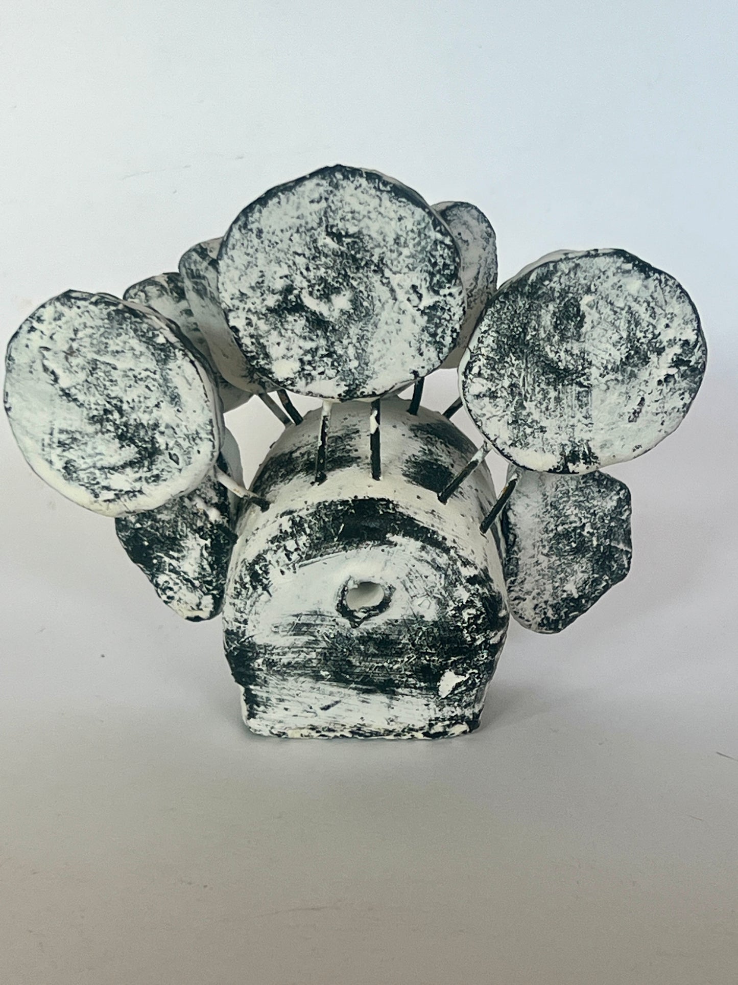 Handmade Ceramic Skull with Flowers – Jalisco Folk Art