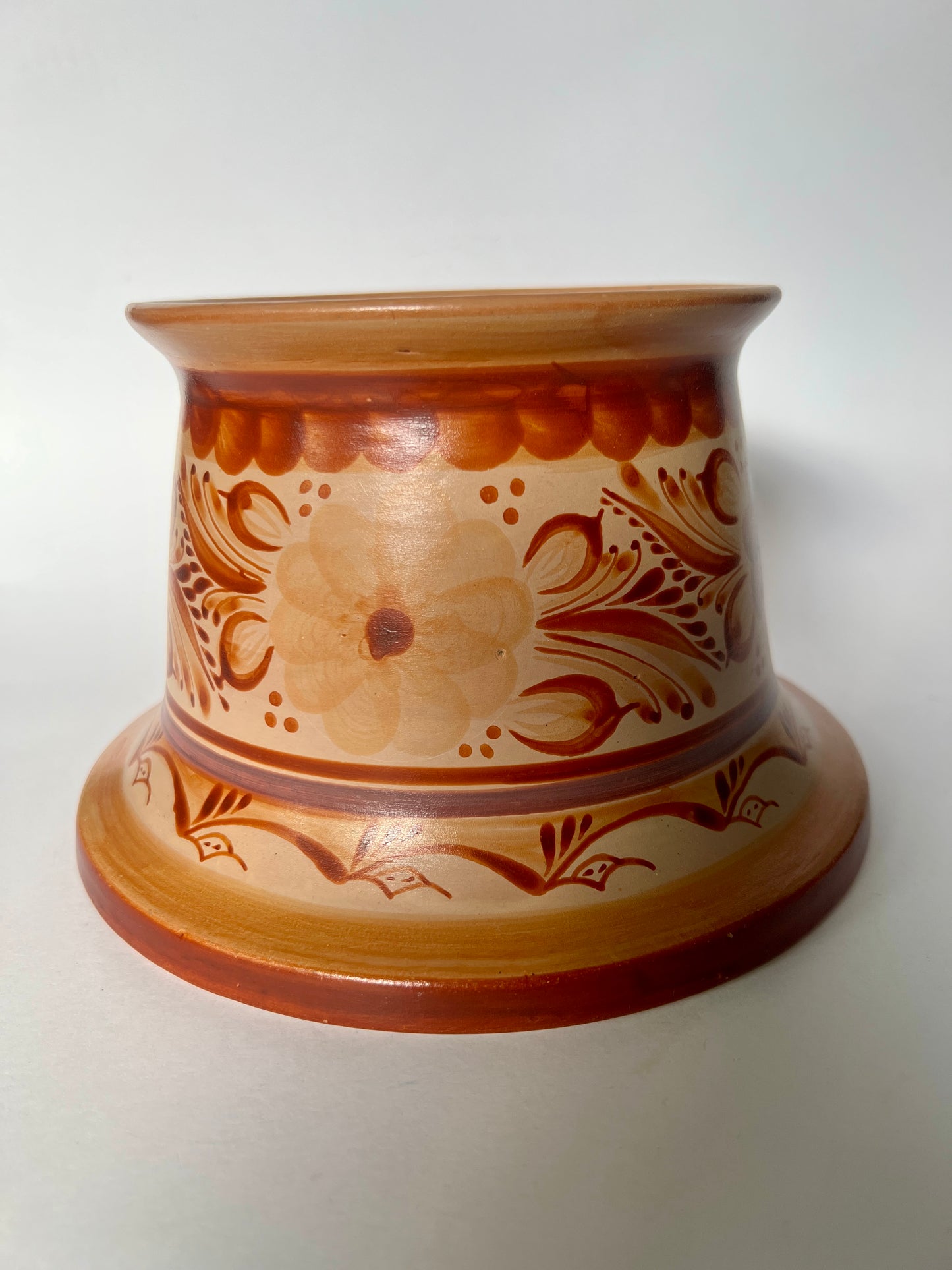 Barro Canelo Candleholder – Handmade Mexican Pottery from Guadalajara