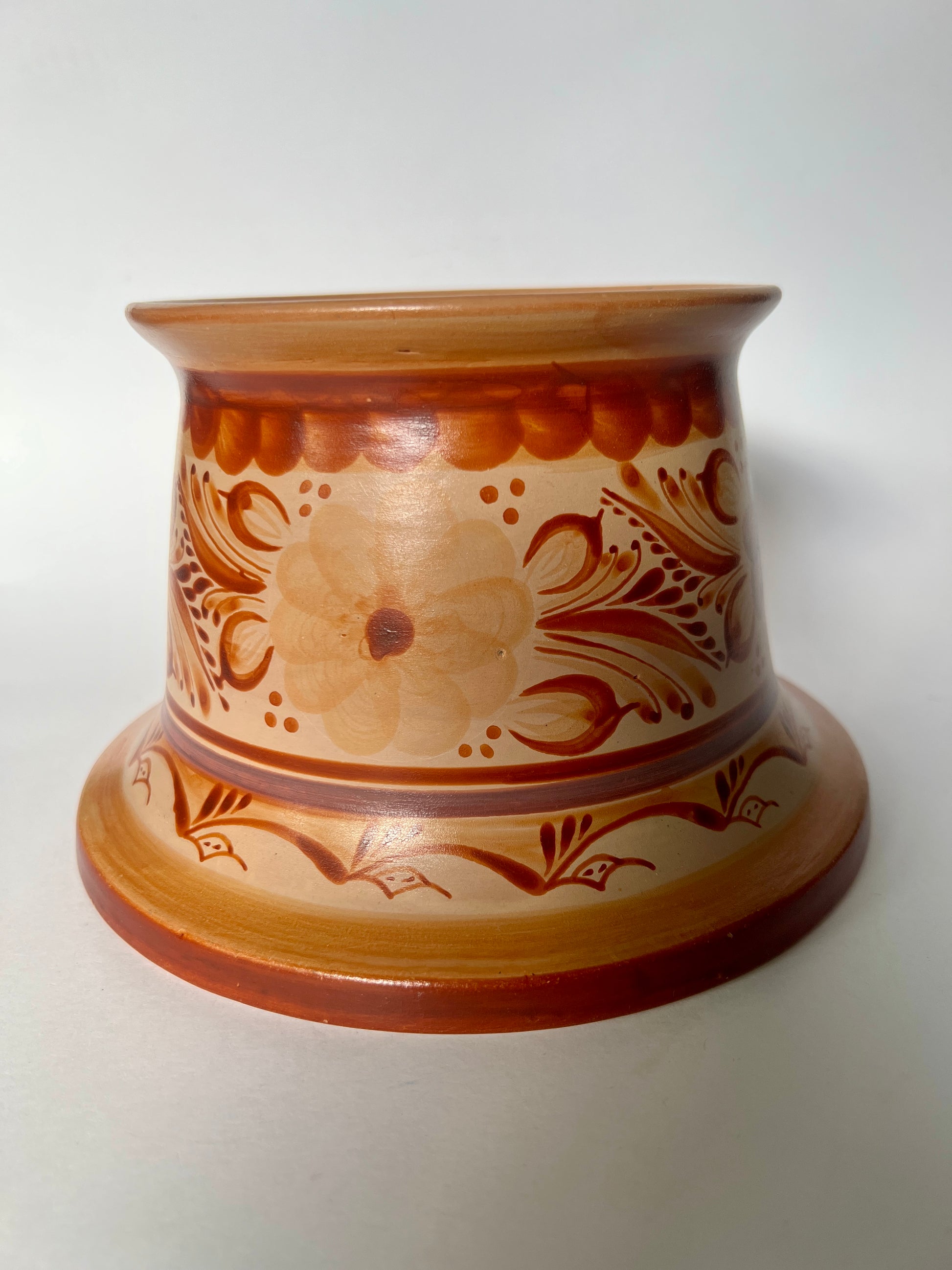 Barro Canelo Candleholder – Handmade Mexican Pottery from Guadalajara