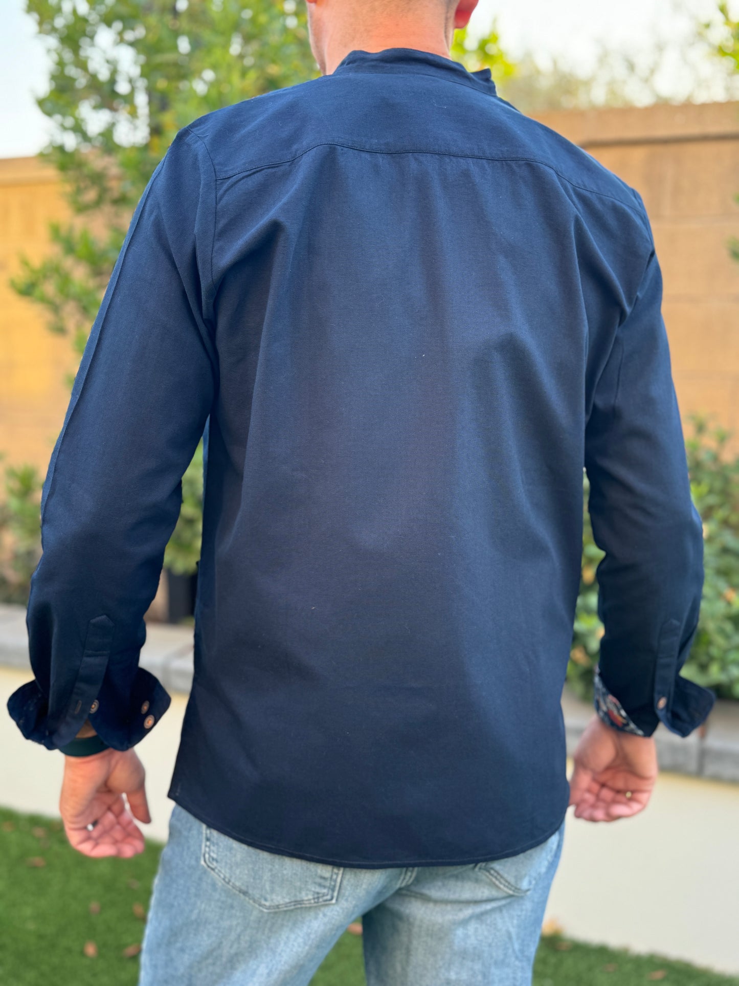 Navy | Agave Long Sleeve Back View