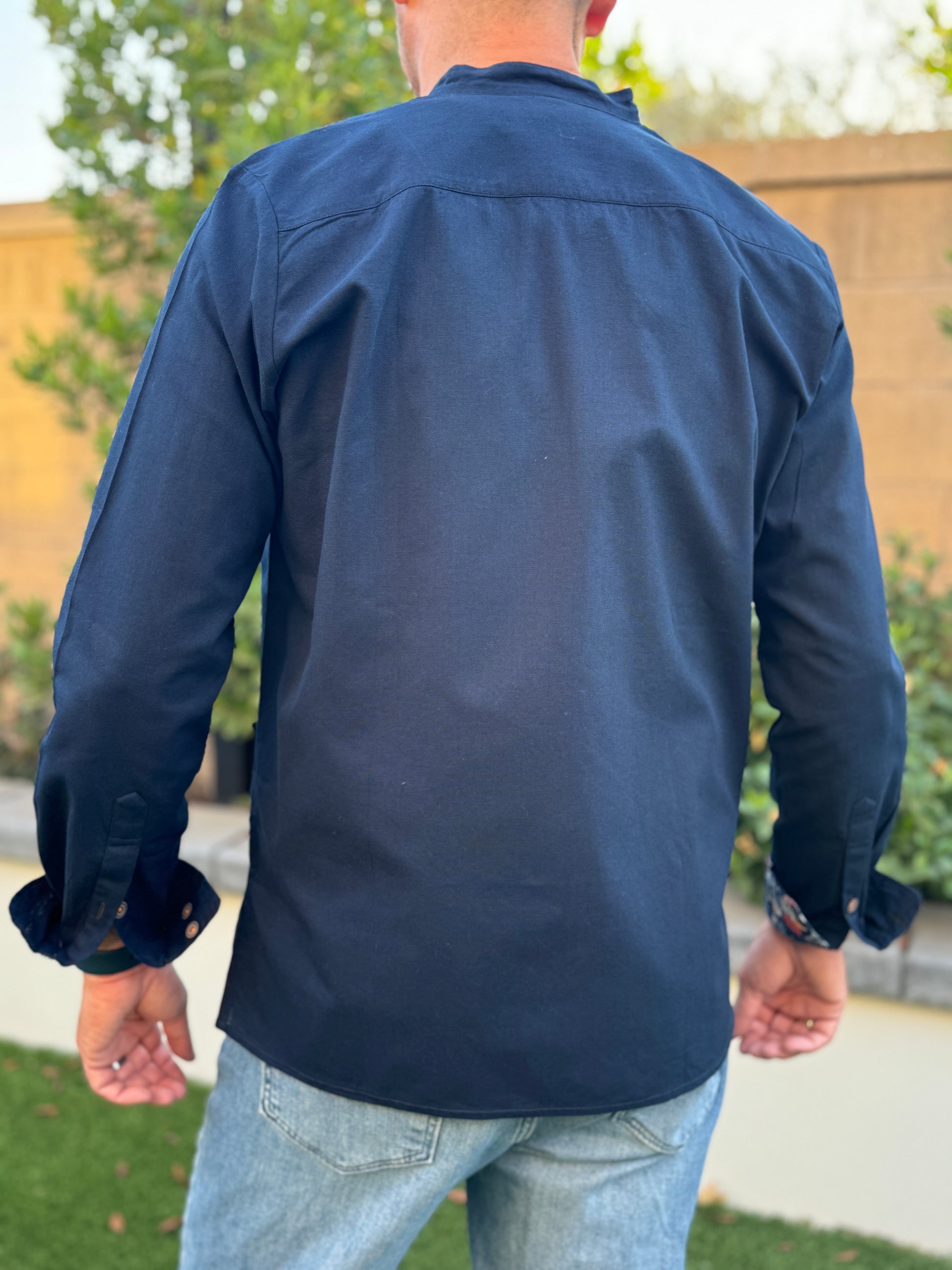 Navy | Agave Long Sleeve Back View