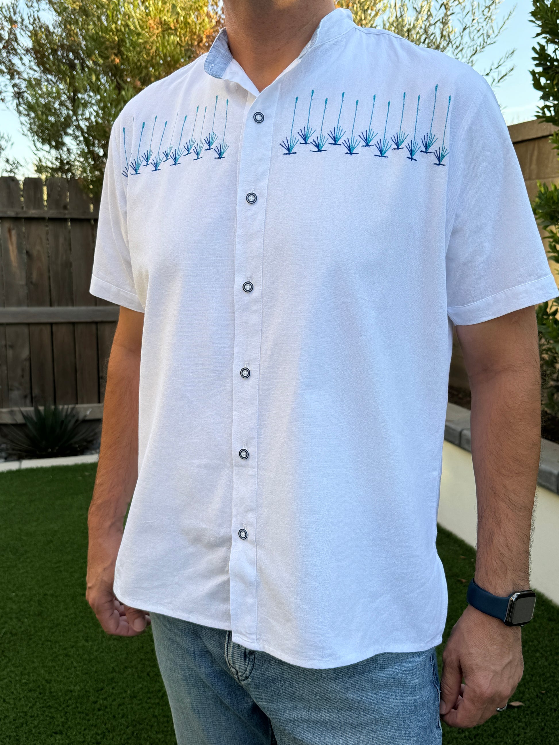 White | Agaves Short Sleeve