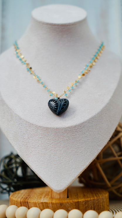 Amor Necklace - 10K Gold Plated Barro Negro