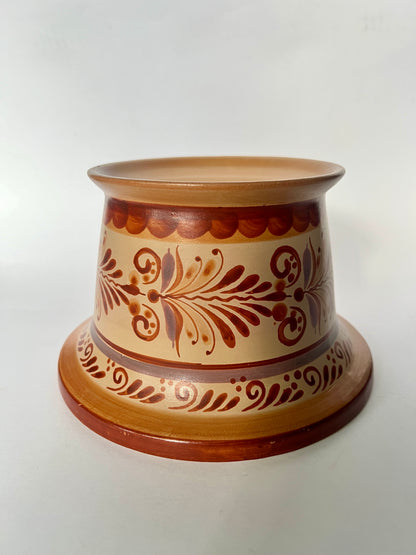 Barro Canelo Candleholder – Handmade Mexican Pottery from Guadalajara