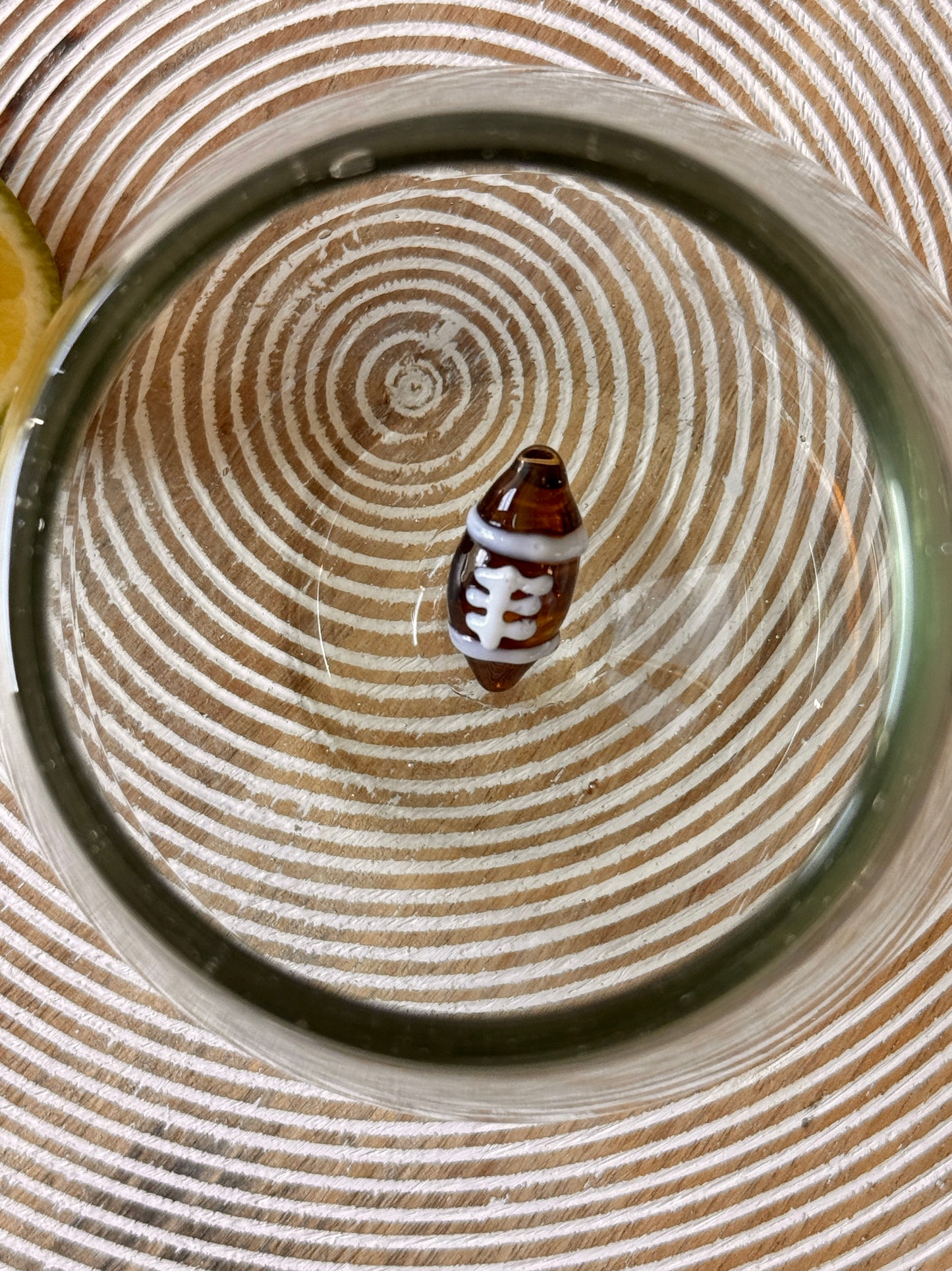 Handblown Mexican Glass with Football | Recycled Glass Cup | Fun Gift for Sports Fans, Dad, or Bar Decor