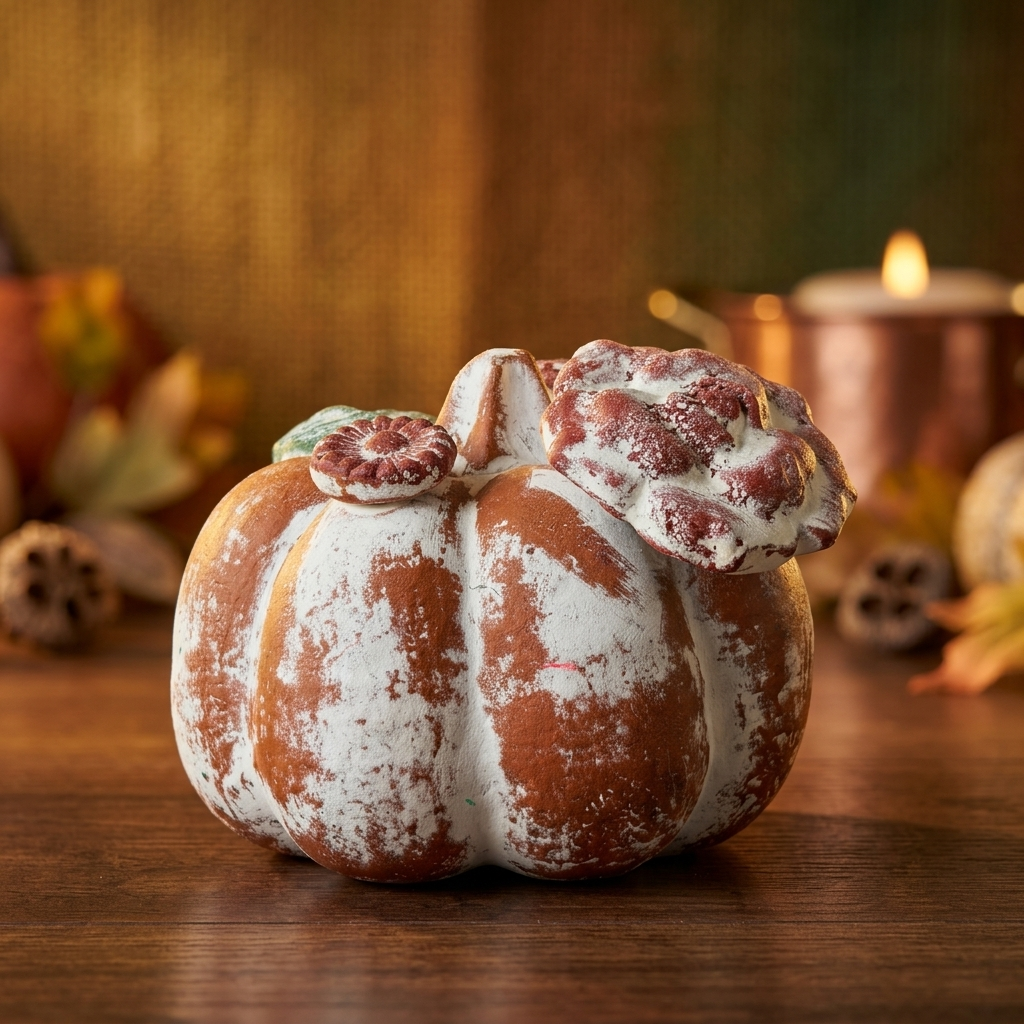 Handmade Mexican Pumpkin Décor from Tonalá – Floral & Butterfly Folk Art Accent
