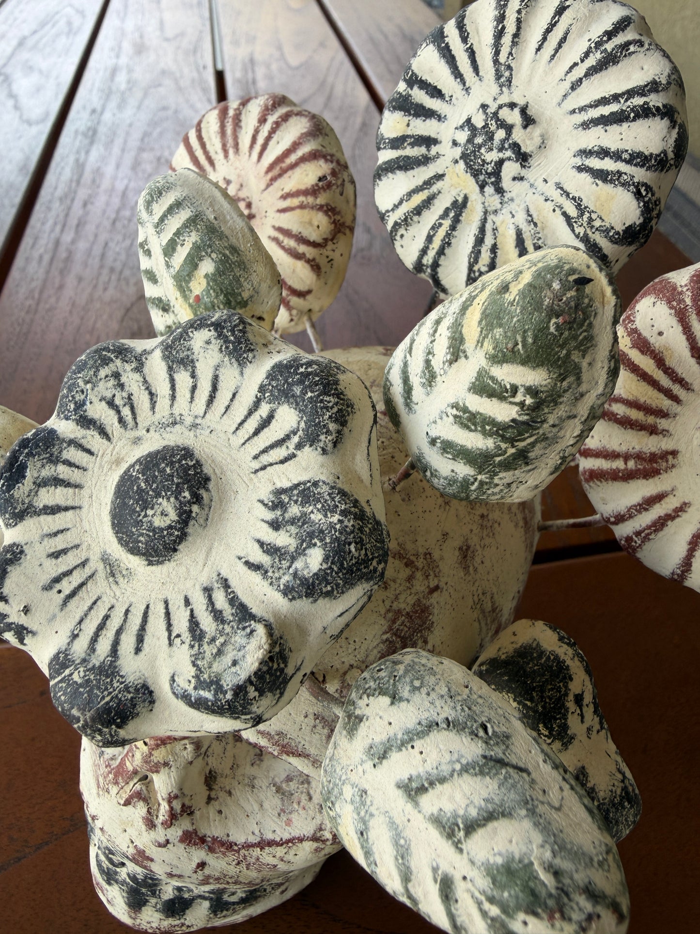 Handcrafted Floral Clay Skull – Artisan Calavera from Guadalajara, Mexico
