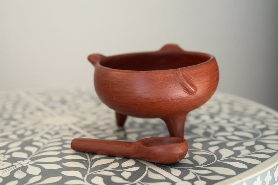 Handmade Barro Rojo Pig Serving Dish – Oaxacan Red Clay Folk Art