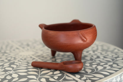 Handmade Barro Rojo Pig Serving Dish – Oaxacan Red Clay Folk Art