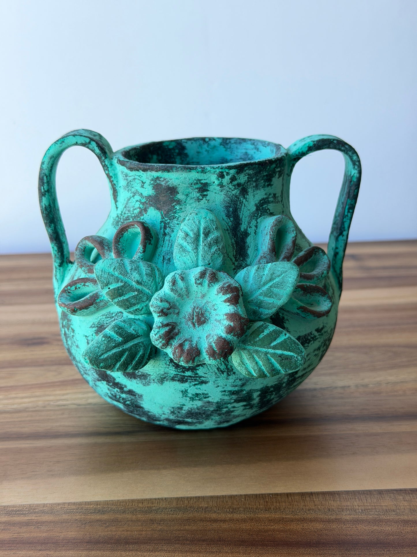 Handmade Mexican Folk Art Clay Vase – Guadalajara Pottery