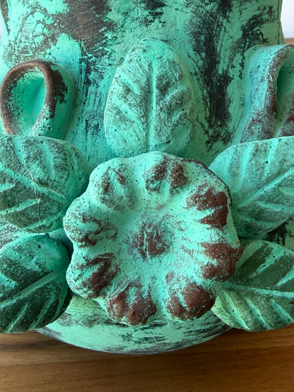 Handmade Mexican Folk Art Clay Vase – Guadalajara Pottery