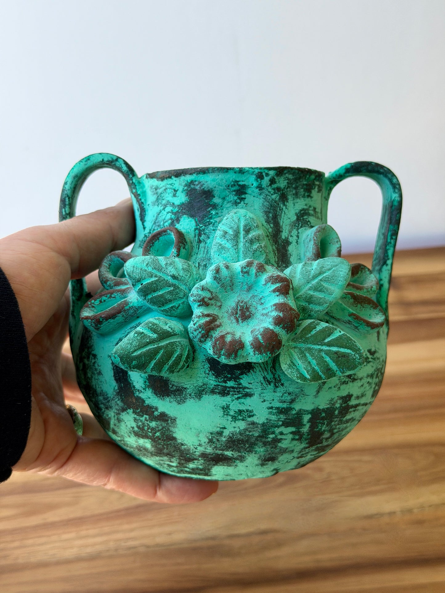 Handmade Mexican Folk Art Clay Vase – Guadalajara Pottery