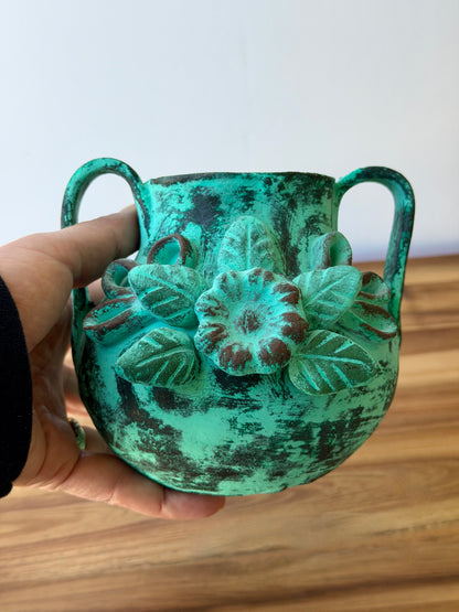 Handmade Mexican Folk Art Clay Vase – Guadalajara Pottery