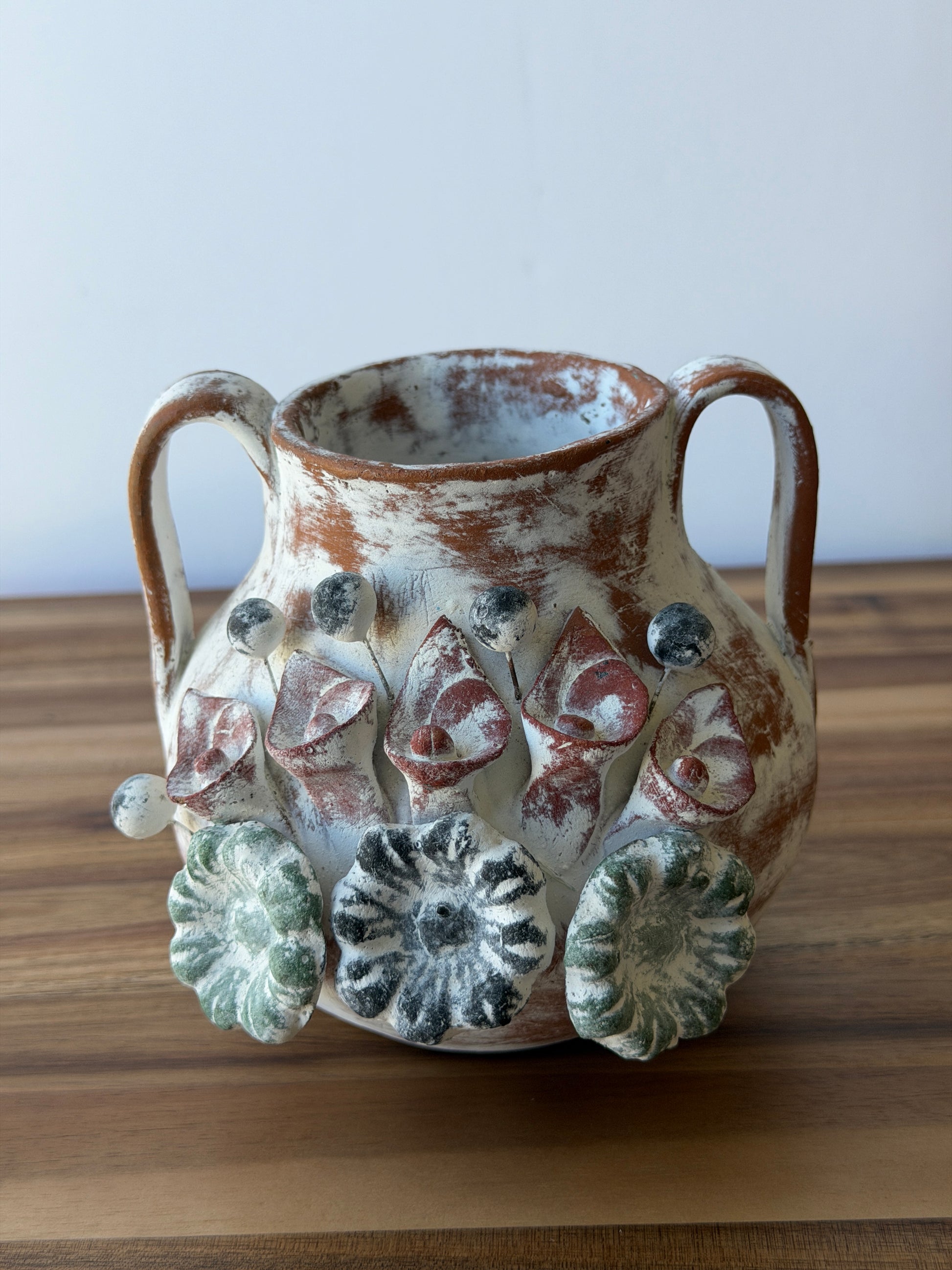 Handmade Mexican Folk Art Clay Vase – Guadalajara Pottery