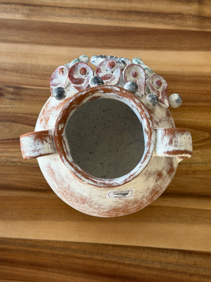 Handmade Mexican Folk Art Clay Vase – Guadalajara Pottery