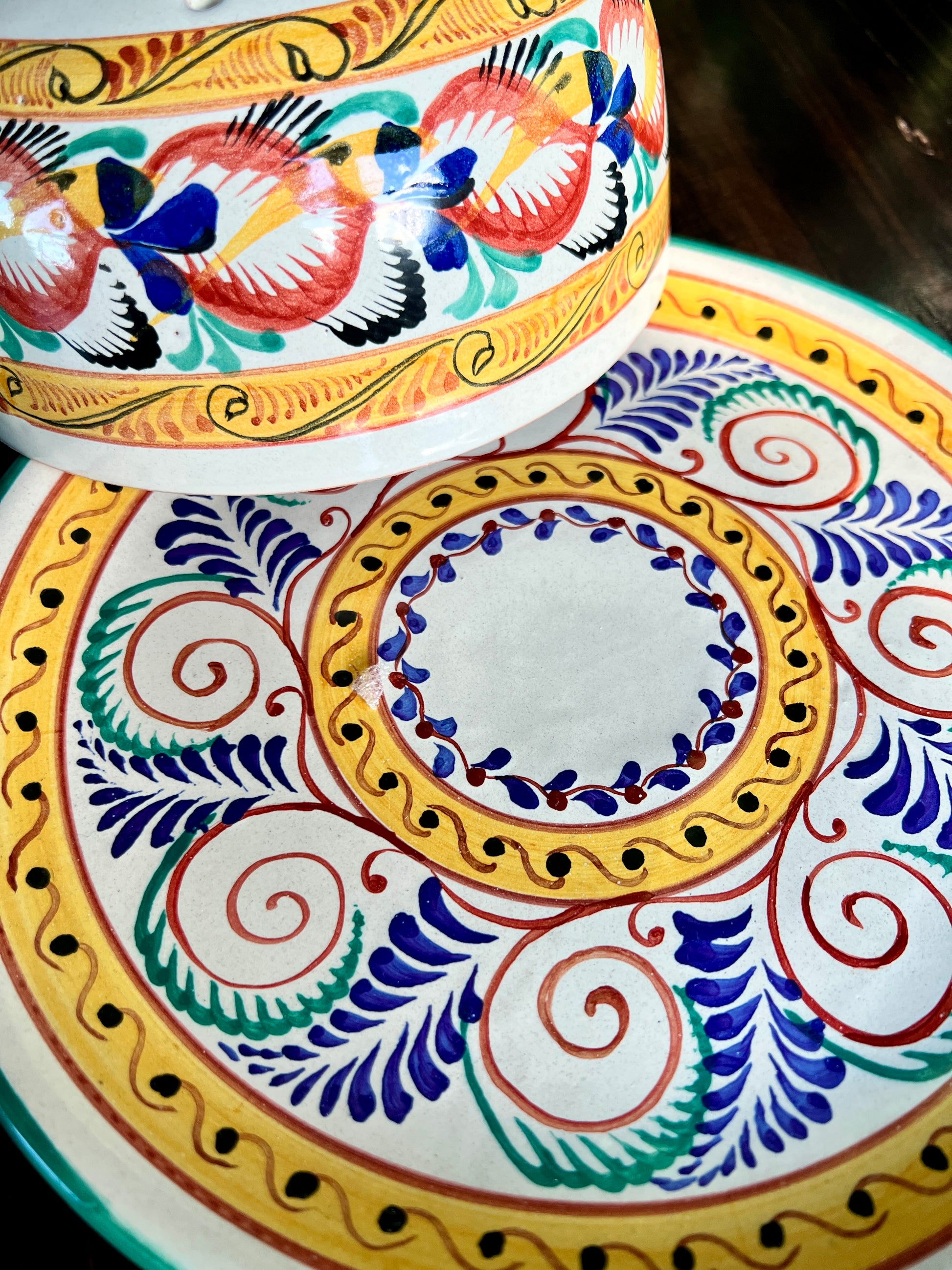 Handmade Ceramic Cheese Dome with Plate — High-Temp Artisan Craft from Aguascalientes, Mexico