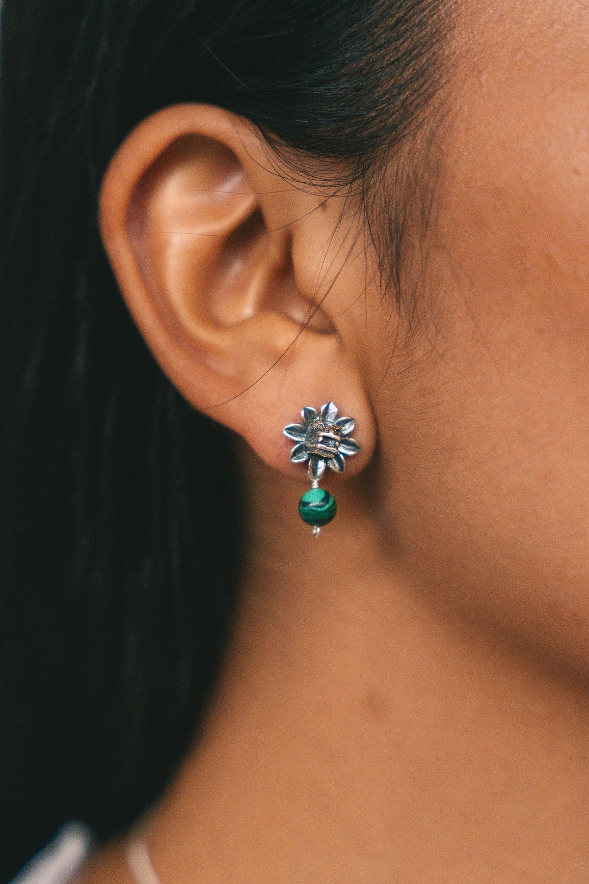 Green Malachite Quetzalcóatl Jewelry Set | Gabriela Sánchez