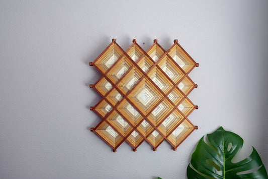 Liquid Gold Mandala Wall Art | Handmade Oaxacan Sacred Geometry Decor