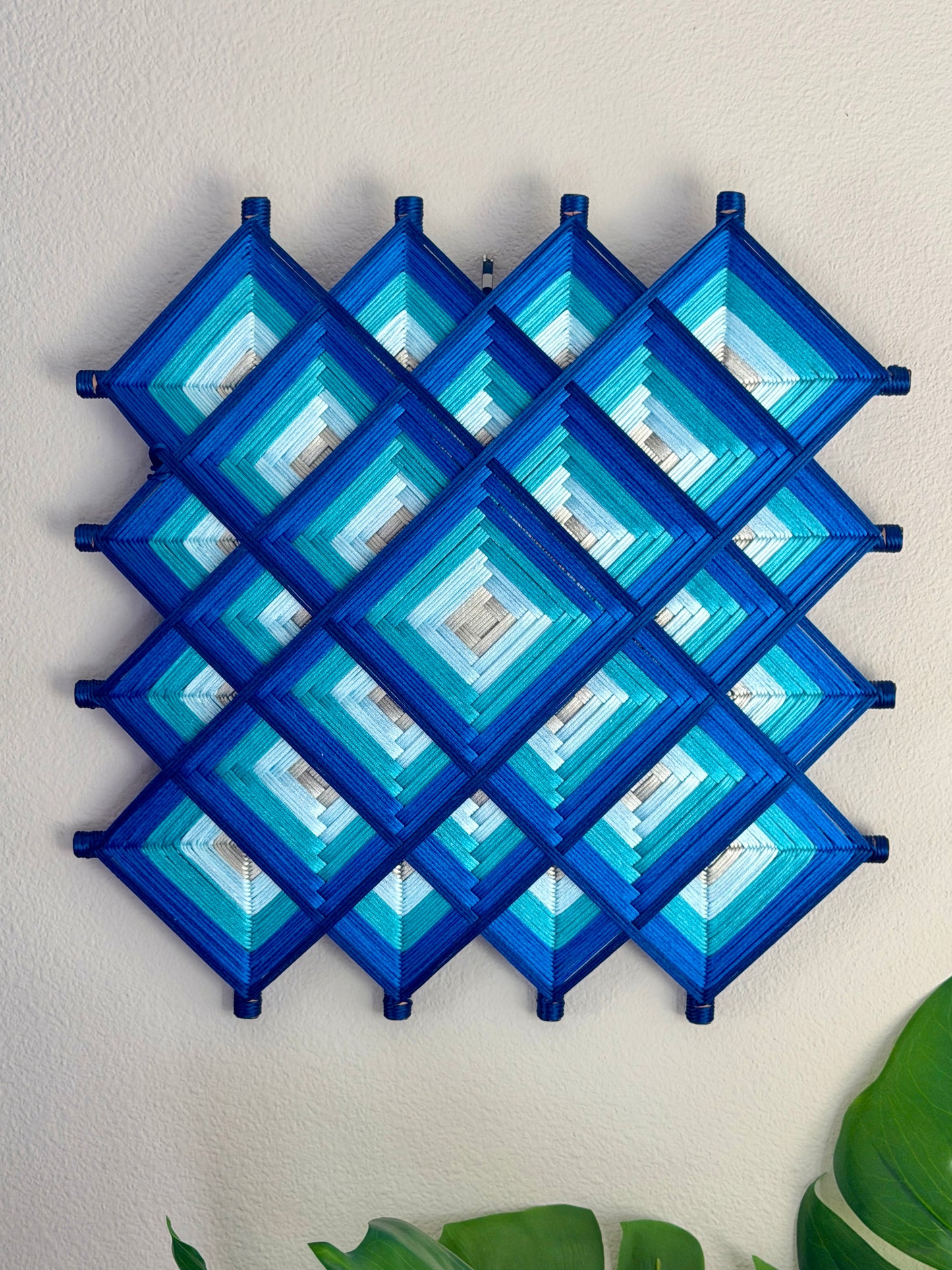 Water Mandala Wall Art | Handmade Oaxacan Sacred Geometry Decor | 17.7"