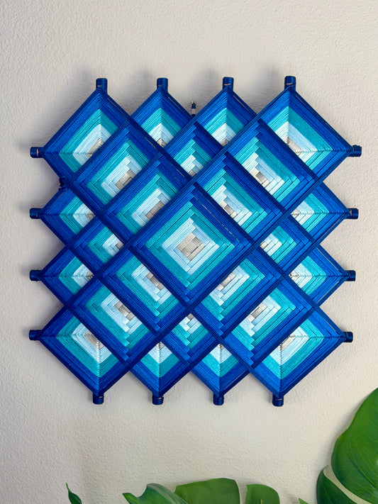 Handmade Oaxacan Water Mandala Wall Art | Mexican Artisan Sacred Geometry Decor