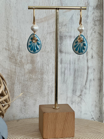 Bonita Earrings 14K Gold Plated Talavera River Pearl