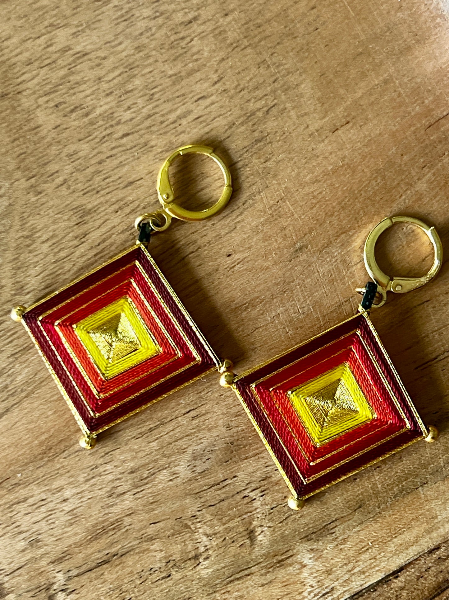 Mandala Ojo de Dios Earrings- Simple