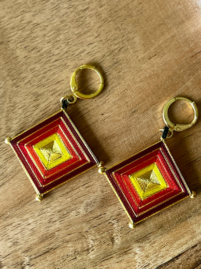 Mandala Ojo de Dios Earrings- Simple