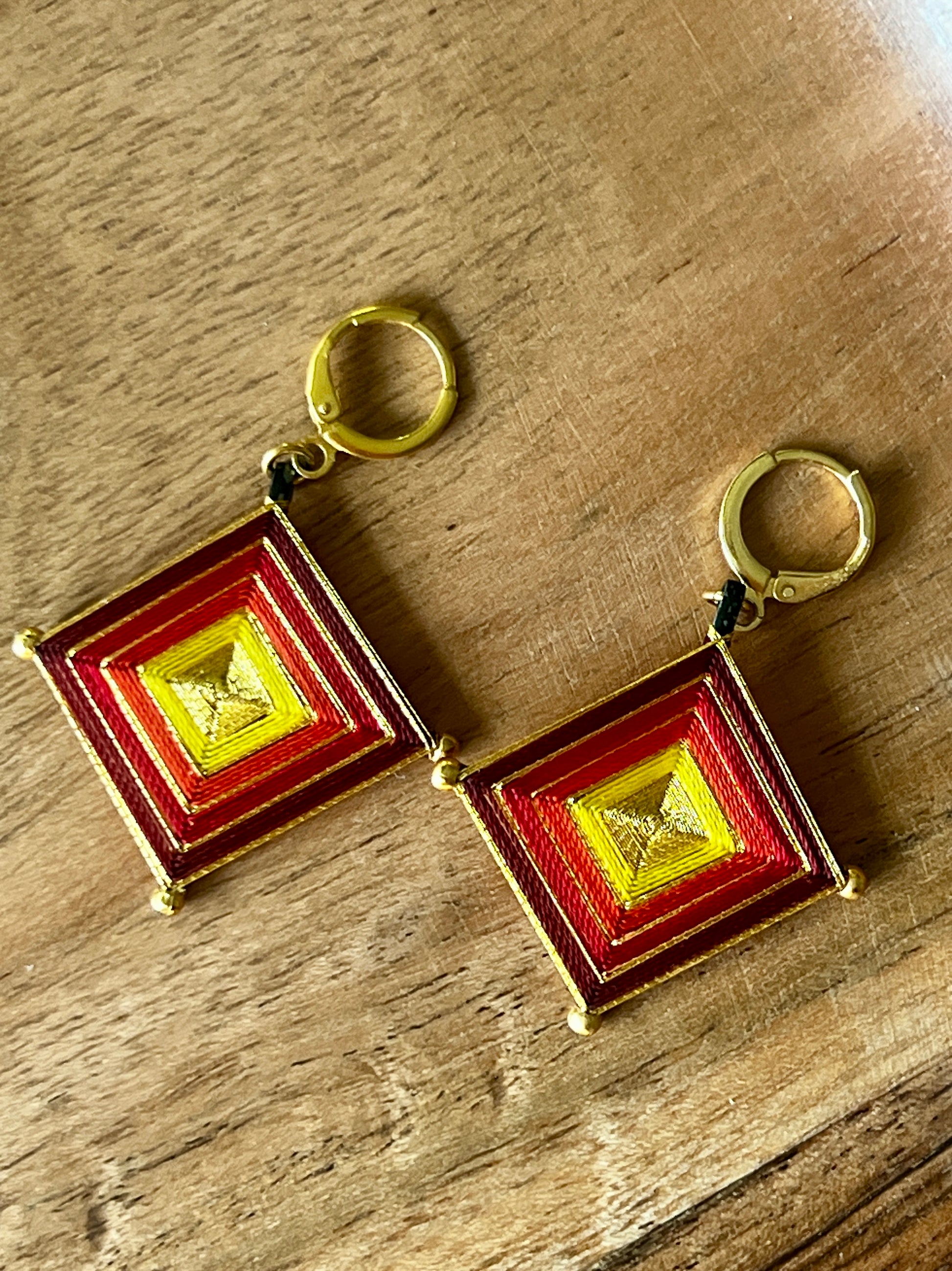 Mandala Ojo de Dios Earrings- Simple