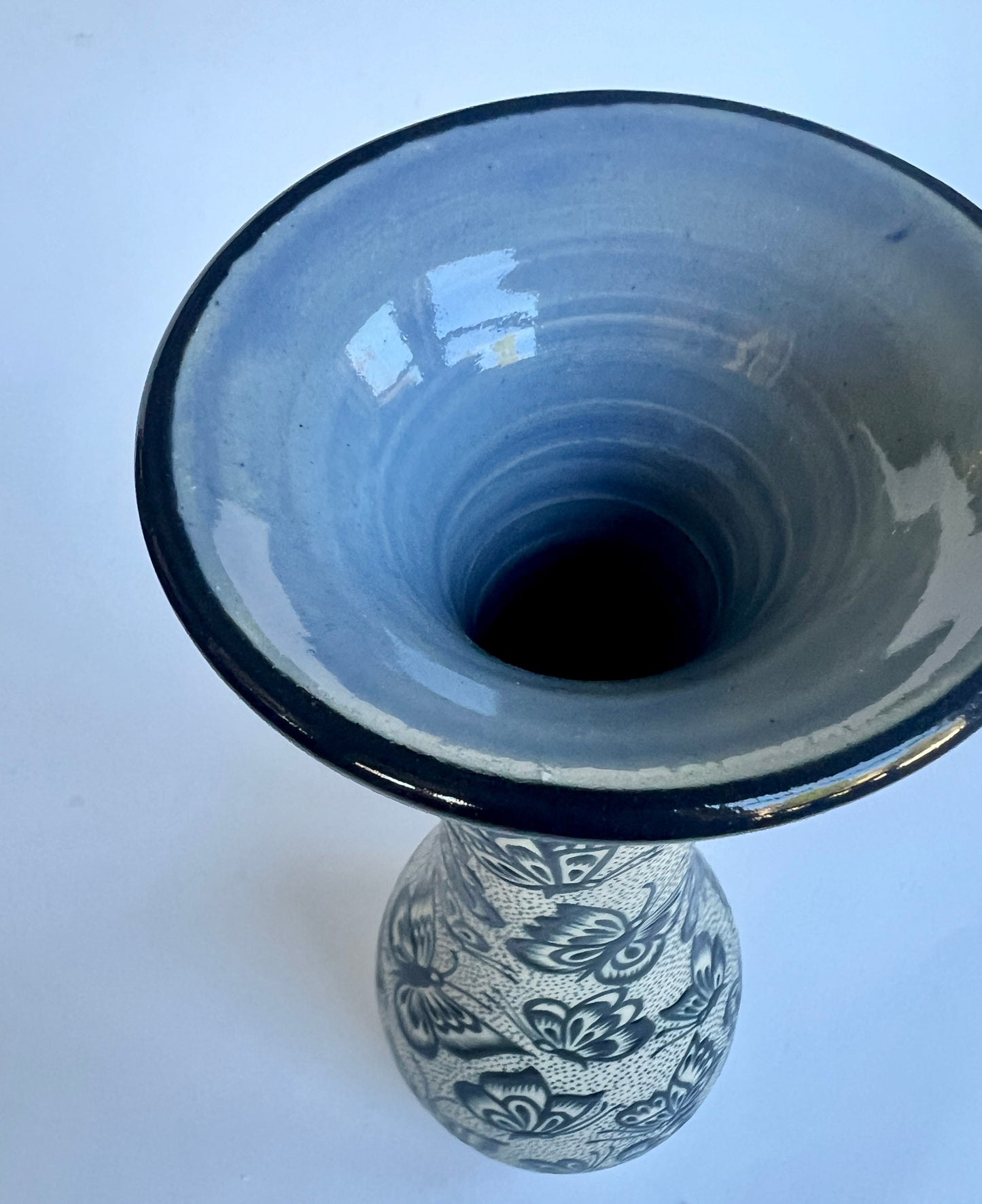 Authentic Guanajuato Butterfly Vase – Hand-Painted Mexican Folk Art