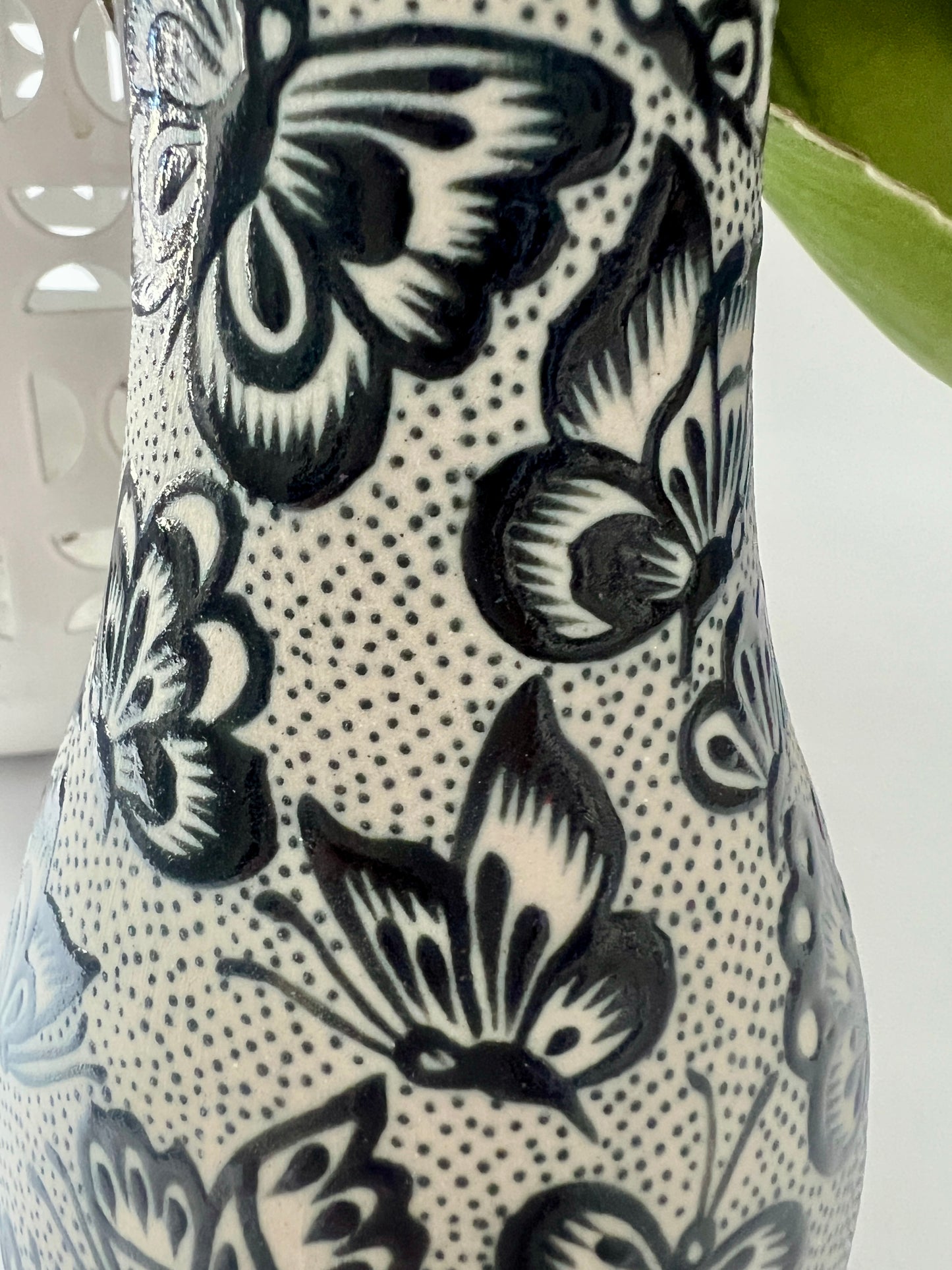 Authentic Guanajuato Butterfly Vase – Hand-Painted Mexican Folk Art