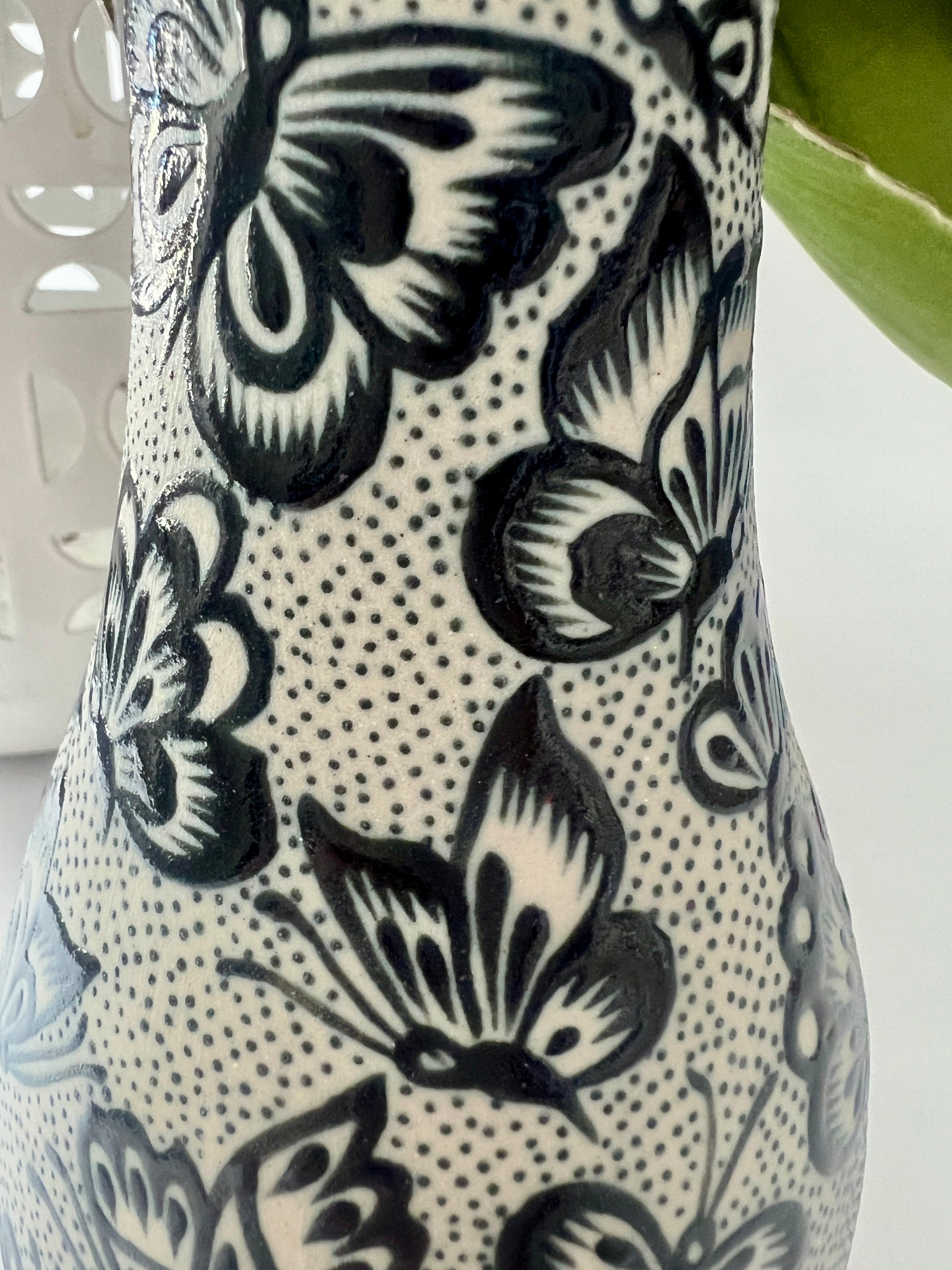 Authentic Guanajuato Butterfly Vase – Hand-Painted Mexican Folk Art