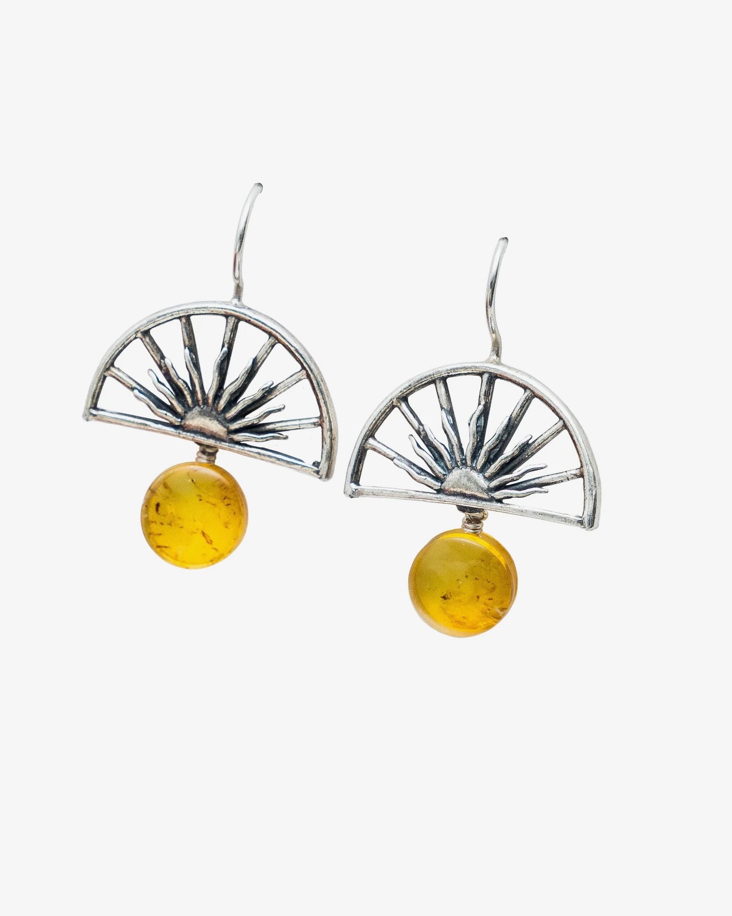 Ray of Sunshine Sterling Silver Earrings – Handmade Mexican Celestial Jewelry by Gabriela Sánchez