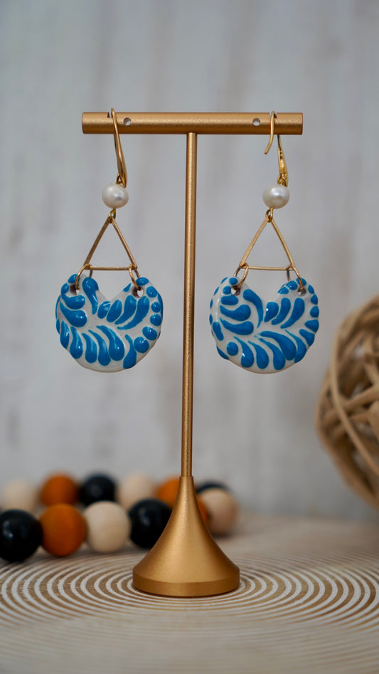 Rocio- Talavera 14K gold plated Earrings