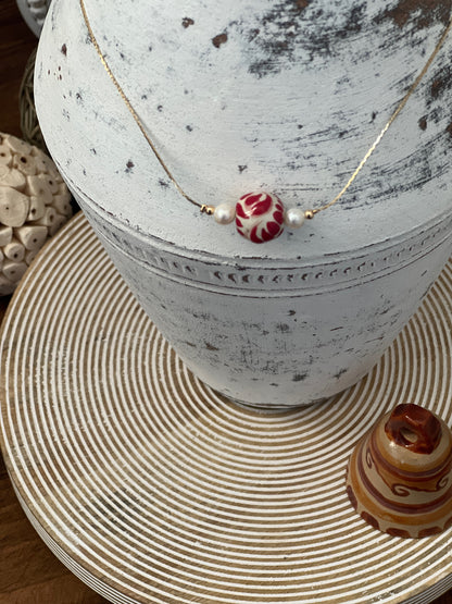 Maria Talavera and Pearl 14k Gold Plated Necklace