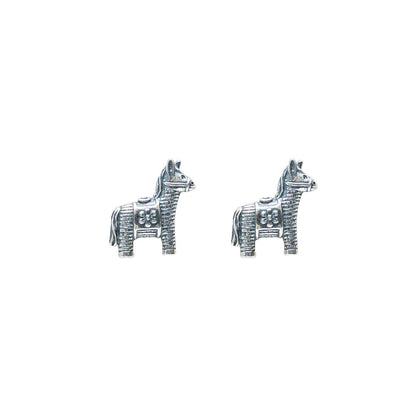 Silver burro earrings