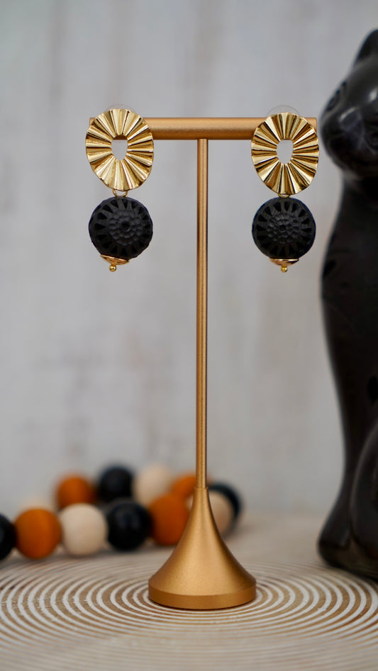 Vida- Barro Negro and 14k Gold Plated Earrings