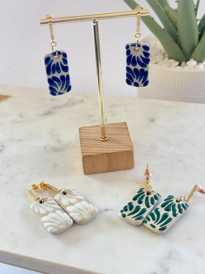 Ximena Earrings - 14K Gold Plated Talavera