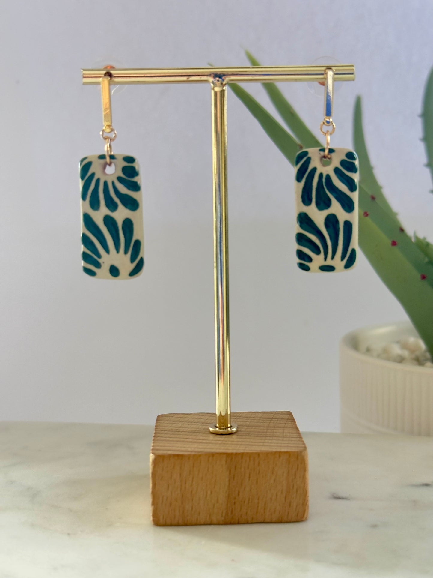Ximena Earrings - 14K Gold Plated Talavera