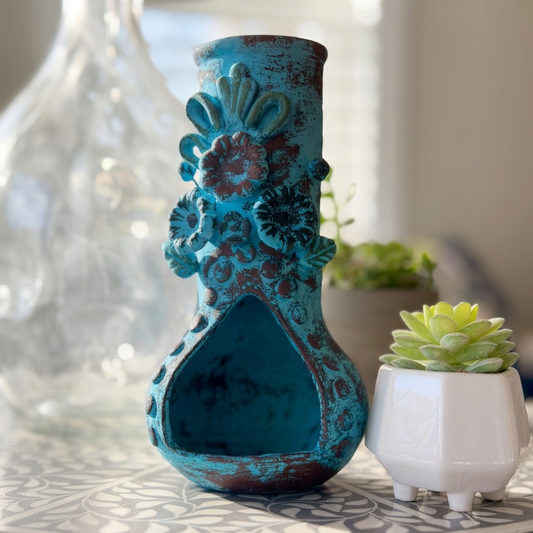 Handmade Clay Chiminea | Turqu | Artisan Pottery from Guadalajara, Mexico