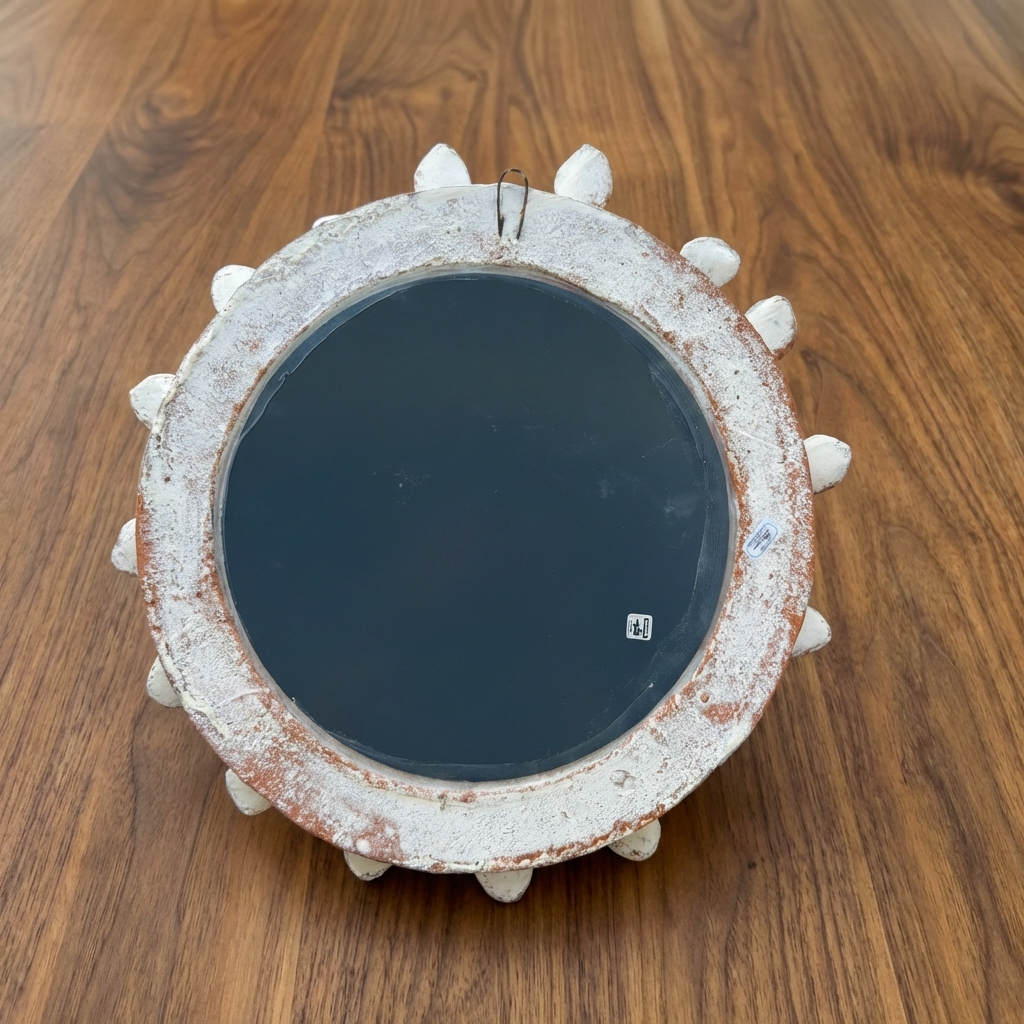 Handmade Mexican Skull Mirror – Day of the Dead Folk Art Wall Mirror