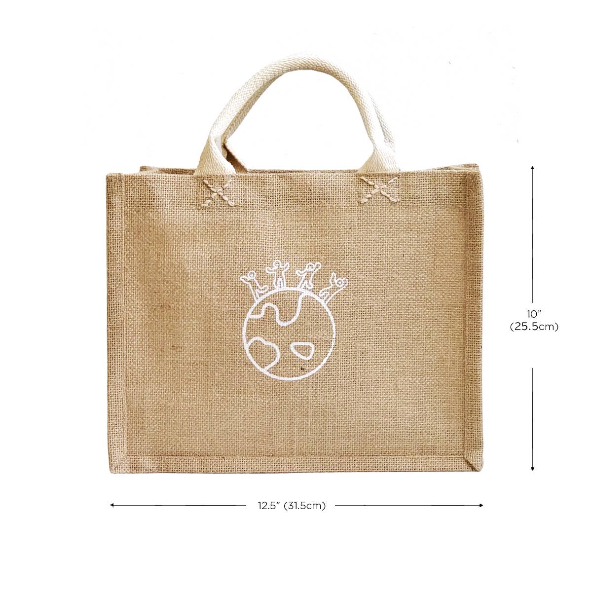 Handmade Burlap Jute Tote l Gift Bag - Earth