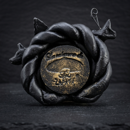 pproximately 3-inch handmade clay Catrina head from Mexican artisans