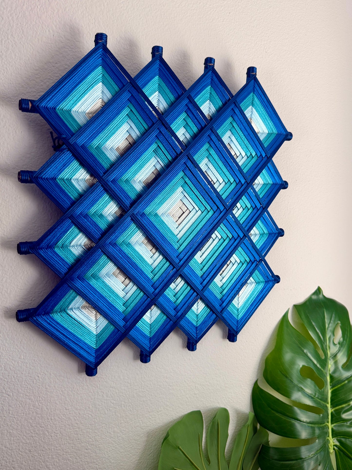Sacred geometry Water Mandala handcrafted in Oaxaca, Mexico for meditation rooms and modern home décor.