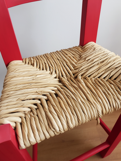Hand-Painted Mexican Folk Art Chair from Tonalá | Floral Wood Accent Chair