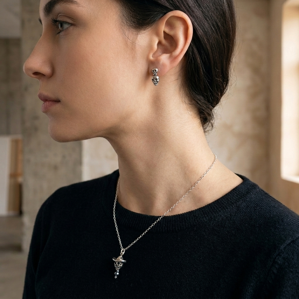 Handmade Totem & Diego Sterling Silver Jewelry Set | Limited Edition Mexican Artisan Jewelry by Gabriela Sánchez