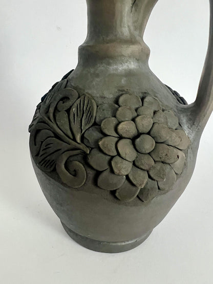 Handcrafted Oaxacan Barro Negro Decanter & Face Shot Cup Set