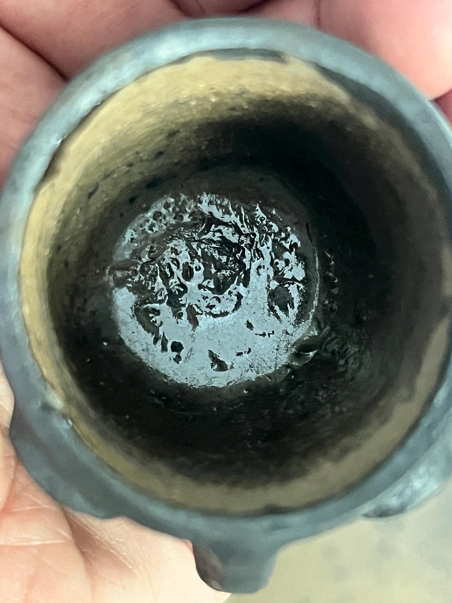 Handcrafted Oaxacan Barro Negro Decanter & Face Shot Cup Set