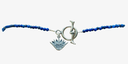 Lapis Lazuli Agave Necklace – .925 Silver Artisan Piece by Gabriela Sánchez