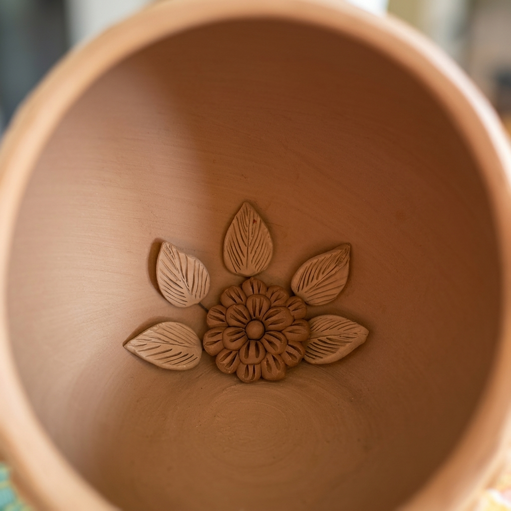 Handmade Oaxaca Clay Chimenea Vase by Patty Gaytan
